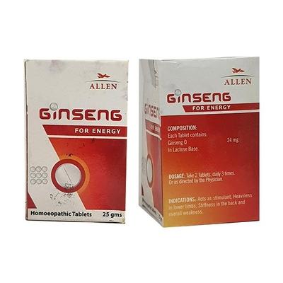 Allen Ginseng For Energy Tablet 25 gm - Speciality Medicine