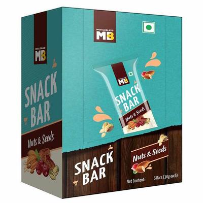 MuscleBlaze Snack Bar - Nuts & Seed (Pack of 6 x 30 gm) - Nutritional Bars