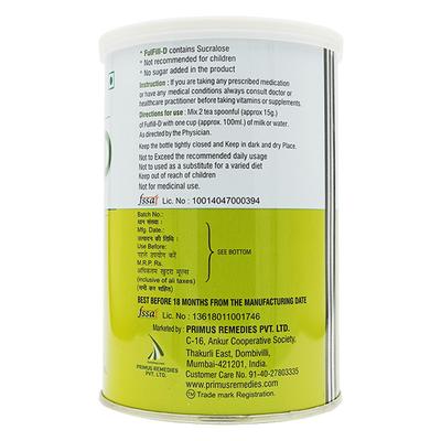 FULFILL D SUGAR FREE CARDAMOM FLAVOUR Powder 200gm - Supplements-Vam