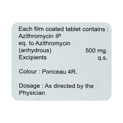 AZITOX 500mg Tablet 3's - Bacterial Infections-Mac