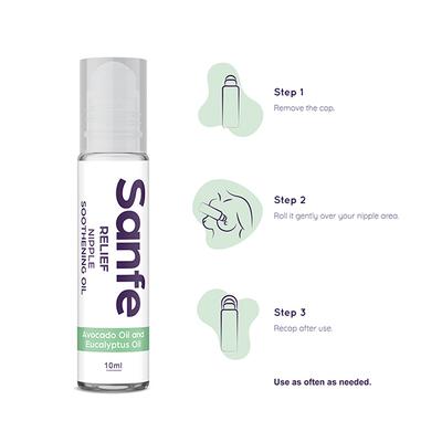 Sanfe Relief Nipple Soothening Oil - Avocado Oil & Eucalyptus Oil 10 ml - Breast Care Creams