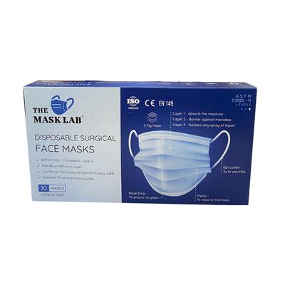 The Mask Lab Disposable Surgical 3 Ply Face Masks (Pack of 10) - Face Mask