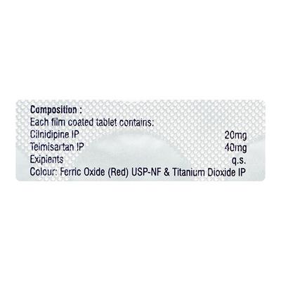 CILIX T 20/40mg Tablet 15's - Hypertension-Ang