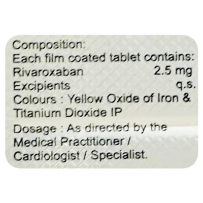 RIVALTO 2.5 Tablet 14's - Blood Clot-Ant