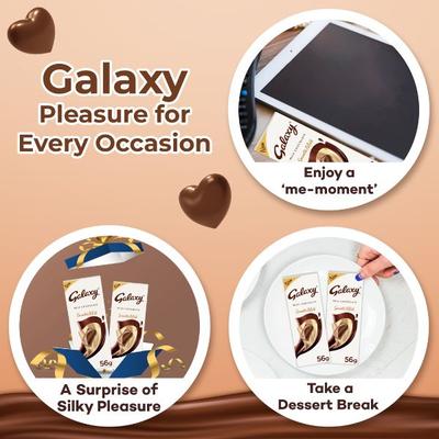 Galaxy Milk Chocolate Bar - Smooth Milk 56 gm - Nutritional Bars