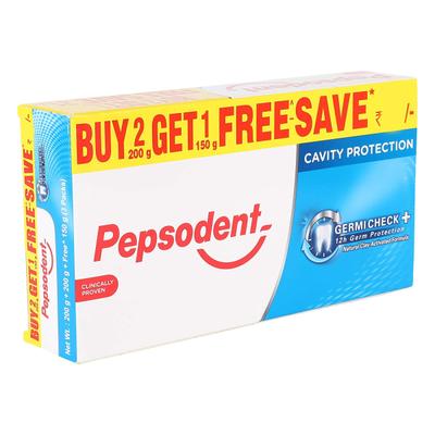 Pepsodent Germi Check+ Cavity Protection Toothpaste (Buy 2 x 200 gm + Get 1 Free x 150 gm) - Toothpaste