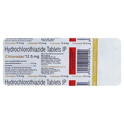 CHLORODAC 12.5 Tablet 10's - Hypertension-Diu