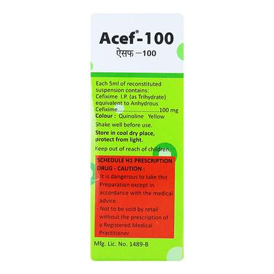ACEF 100 Dry Syrup 30ml - Bacterial Infections-Cep