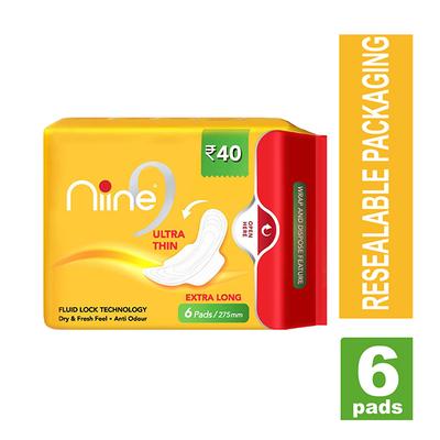 Niine Ultra Thin Sanitary Pads (Pack of 5 x 6's) - Sanitary Napkins