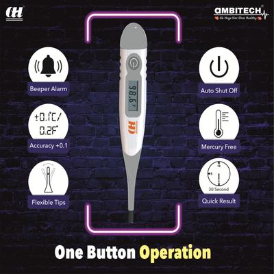 AmbiTech Soft & Flexible Digital Thermometer 1's - Health Monitors And Equipment
