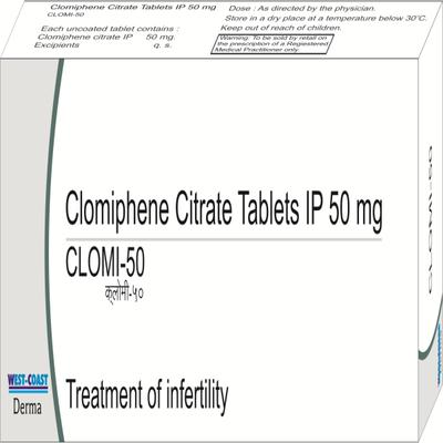 CLOMI 50mg Tablet 5's - Hormonal Therapy-Tro