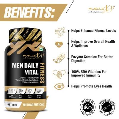 MuscleXP Men Daily Vital Fitness Tablet 60's - Workout Essentials