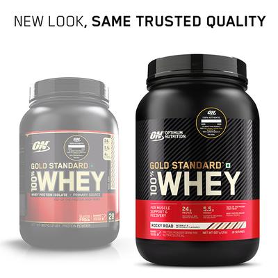 Optimum Nutrition (ON) 100% Whey Gold Standard Powder - Rocky Road 2 lb - Whey Proteins