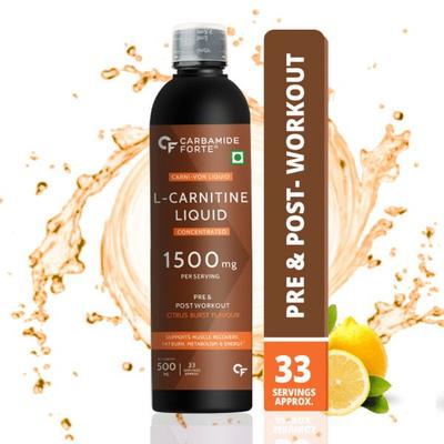 CF L-Carnitine 1500 mg Concentrated Liquid - Citrus Burst Flavour 500 ml - Workout Essentials