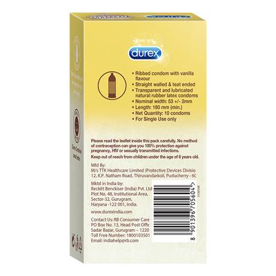 Durex Sensually Flavoured Condoms - Vanilla Popsicle 10's - Plain/Flavoured Condoms