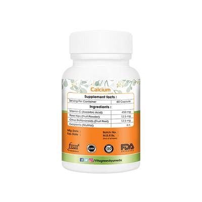 VitaGreen Calcium Capsules 60's - Herbal Dietary Supplement