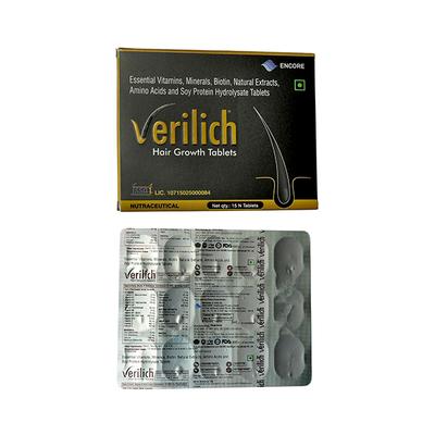 VERILICH HAIR GROWTH Tablet 15's - Supplements-Vam