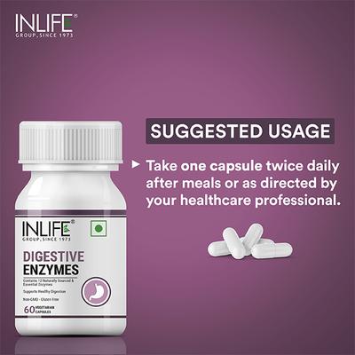 INLIFE Digestive Enzymes Capsules 60's - Digestive Health