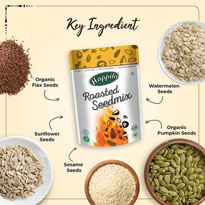 Happilo Organic Roasted Seedmix Seeds 250 gm - Nutritional Bars
