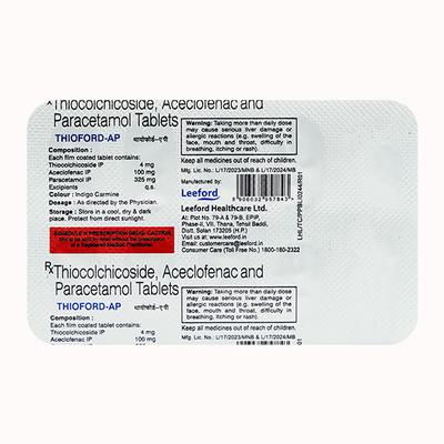 Thioford AP Tablet 10'S - Muscle Spasm-Mus