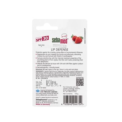 Sebamed Sensitive Skin Lip Defense SPF 30 - Strawberry 4.8 gm - Lip Balms