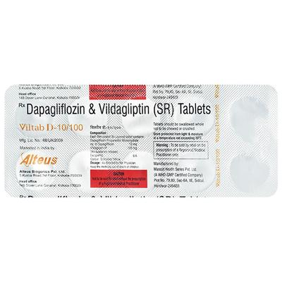 VILTAB D 10/100 Tablet 10's - Diabetes-Ant