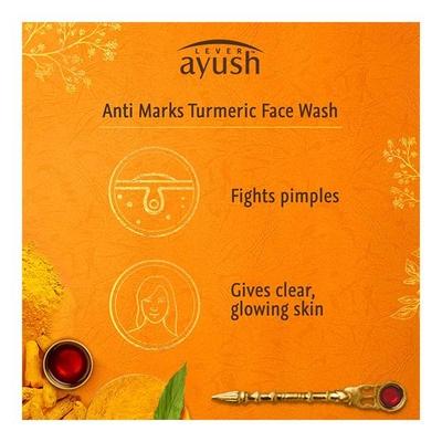 Lever Ayush Pimple Clear Turmeric Face Wash 80 gm - Face Wash & Cleansers