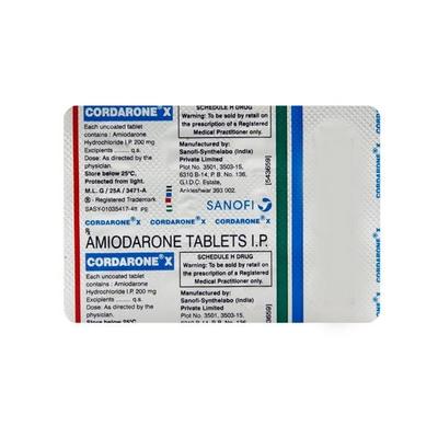 Cordarone X Tablet 10'S - Arrhythmiasis