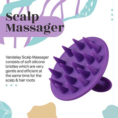 Vandelay Silk Series Scalp Massager - Purple - Massagers