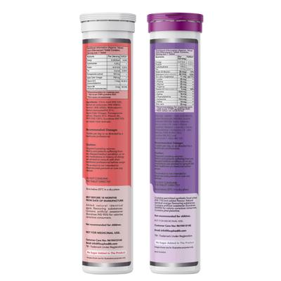 FixUpHealth Apple Cider Vinegar Effervescent Tablet - Apple Flavour 15s & FixUpHealth Biotin Effervescent Tablet - Orange Flavour 20s 1's - Apple Cider Vinegars