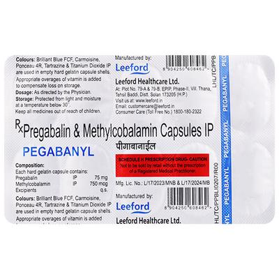 PEGABANYL Capsule 10's - Neuropathic Pain-Dru