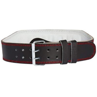 MuscleXP Leather Weight Lifting Gym Belt with Buckle Fitness Gym Back Support - Black (M) 1's - Workout Essentials