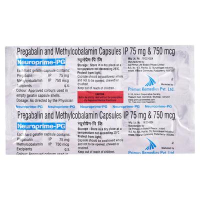 Neuroprime PG 75/750mcg Capsule 10'S - Neuropathic Pain-Dru