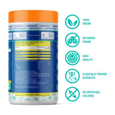 Fast&Up Active Greens Powder (40 servings) - Lemon Flavour 304 g - Digestive Health