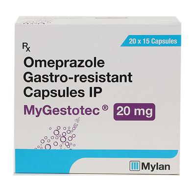 MYGESTOTEC 20 Capsule 15's - Ulcer/Reflux/Flatulence-Aaa