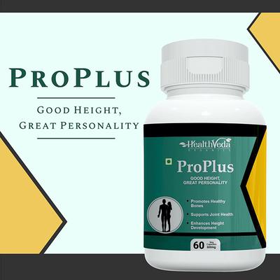 Health Veda ProPlus 500 mg Veg Capsule 60's - Protein Drink