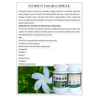 Ayursun Tagar Capsule 50's - Pure Herbs