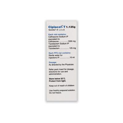 CIPLACEF T 1.125gm Injection 1's - Bacterial Infections-Cep