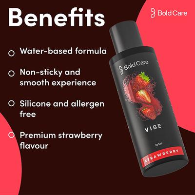 Bold Care Vibe Intimate Lube and Massage Gel - Strawberry 100 ml - Flavoured Lubes