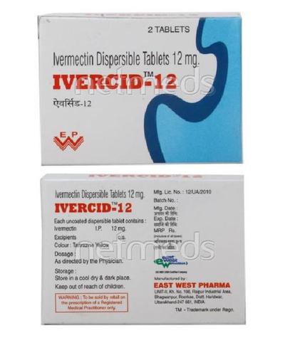 Ivercid 12mg Tablet 2'S - Parasitic Worms-Ant
