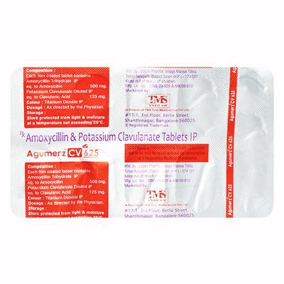 AGUMERZ CV 625mg Tablet 10's - Bacterial Infections-Pen