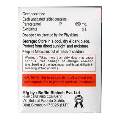 SOLMOL 650 Tablet 15's - Fever-Non