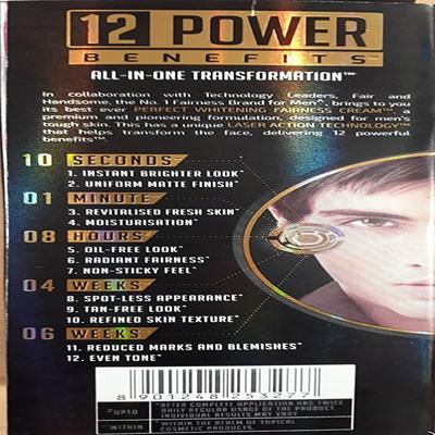 Emami Fair And Handsome Laser 12 Advanced Whitening + Multi Benefit Cream 60 gm - Creams/Oils/Lotions