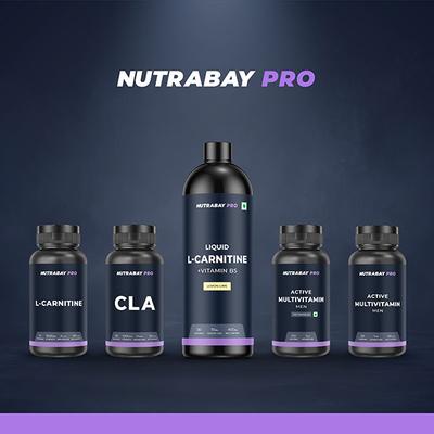 Nutrabay Pro Liquid L Carnitine + Vitamin B5 - Lemon Lime 450 ml - Multi-Vitamins
