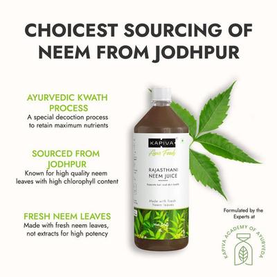 Kapiva Rajasthani Neem Juice 1 ltr - Ayurvedic Juices
