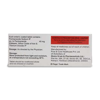 Praztac 40mg Tablet 10'S - Ulcer/Reflux/Flatulence-Aaa