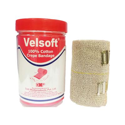 Velsoft Cotton Crepe Bandage (204075) (8 cm x 4 mtr) 1's - Bandages & Dressings