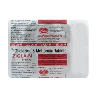 Zicla M Tablet 10'S - Diabetes-Ant