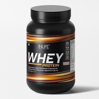 Inlife Whey Protein Powder - Cafe Mocha 1 kg - Whey Proteins