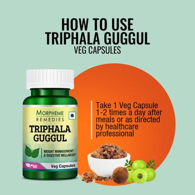 Morpheme Remedies Triphala Guggul Supplements 500mg Extract 60's - Herbal Dietary Supplement